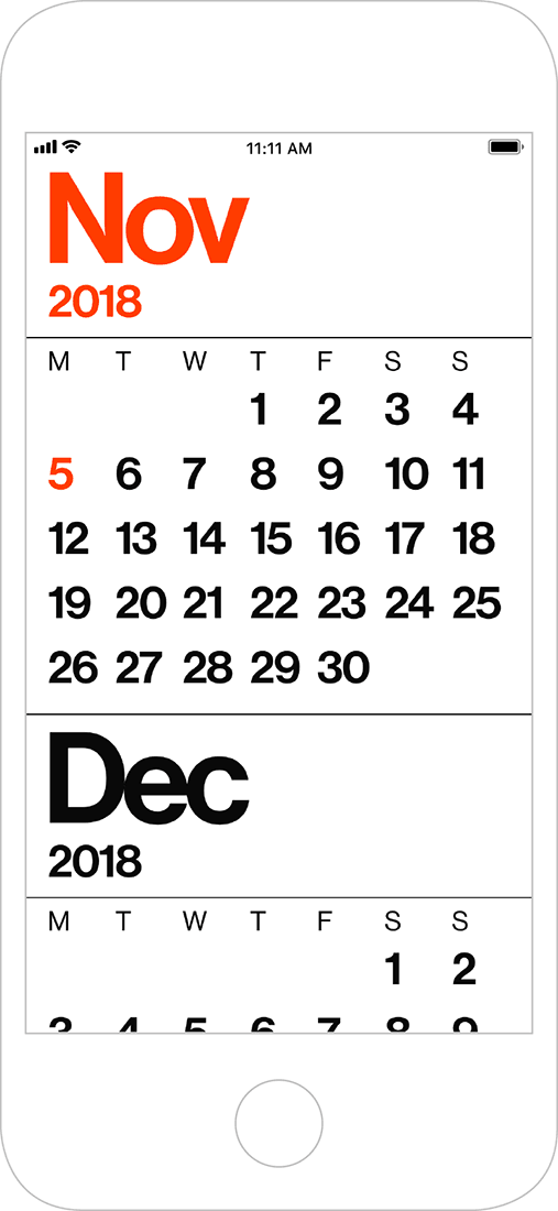 Minimal Calendar